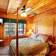 One of 5 bedrooms in cabin 104 (Rens Nest) at Eagles Ridge Resort at Pigeon Forge, Tennessee.