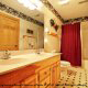Large bathroom in cabin 104 (Rens Nest) at Eagles Ridge Resort at Pigeon Forge, Tennessee.
