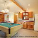 Game room with pool table in cabin 104 (Rens Nest) at Eagles Ridge Resort at Pigeon Forge, Tennessee.