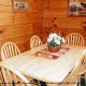 Cozy pine kitchen in Cabin 14, (The View), in Pigeon Forge, Tennessee.