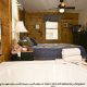 Bedroom with Jacuzzi in Cabin 15 (A Bears Life) at Eagles Ridge Resort at Pigeon Forge, Tennessee.