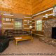 Living Room View of Cabin 17 (Perfect Getaway) at Eagles Ridge Resort at Pigeon Forge, Tennessee.