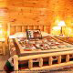 Bedroom View of Cabin 18 (Cozy Bear) at Eagles Ridge Resort at Pigeon Forge, Tennessee.