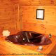 Hot Tub View with Jacuzzi of Cabin 18 (Cozy Bear) at Eagles Ridge Resort at Pigeon Forge, Tennessee.