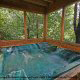 Hot Tub on Deck in Cabin 19 (Fryemont Manor) at Eagles Ridge Resort at Pigeon Forge, Tennessee.