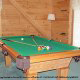 Pool table view in Cabin 2, (Close To Heaven), in Pigeon Forge, Tennessee.