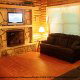 Living Room View of Cabin 20 (Eagles Roost) at Eagles Ridge Resort at Pigeon Forge, Tennessee.