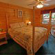 Bedroom View of Cabin 202 (Now And Forever) at Eagles Ridge Resort at Pigeon Forge, Tennessee.