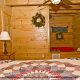 Bedroom View of Cabin 205 (Love Nest) at Eagles Ridge Resort at Pigeon Forge, Tennessee.