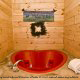Heart Shaped Jacuzzi View of Cabin 205 (Love Nest) at Eagles Ridge Resort at Pigeon Forge, Tennessee.