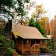 Colorful Outdoors of Cabin 205 (Love Nest) at Eagles Ridge Resort at Pigeon Forge, Tennessee.