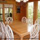 Large country dining room in cabin 207 (Count Your Blessings) at Eagles Ridge Resort at Pigeon Forge, Tennessee.