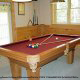 Game room with pool table in cabin 207 (Count Your Blessings) at Eagles Ridge Resort at Pigeon Forge, Tennessee.