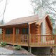 Front view of cabin 209 (Montgomery\'s Hideaway), in Pigeon Forge, Tennessee. 