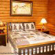 Bedroom View of Cabin 21 (Nestlewood) at Eagles Ridge Resort at Pigeon Forge, Tennessee.