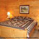 Bedroom View of Cabin 210 (Eagles Hideaway) at Eagles Ridge Resort at Pigeon Forge, Tennessee.