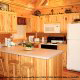 Kitchen View of Cabin 210 (Eagles Hideaway) at Eagles Ridge Resort at Pigeon Forge, Tennessee.