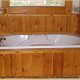 Private Jacuzzi View of Cabin 214 (A Birds Nest) at Eagles Ridge Resort at Pigeon Forge, Tennessee.