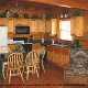 Kitchen View of Cabin 214 (A Birds Nest) at Eagles Ridge Resort at Pigeon Forge, Tennessee.