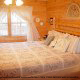 Country bedroom in cabin 216 (Bearly County), in Pigeon Forge, Tennessee.
