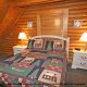 Bedroom View of Cabin 22 (Beaver Lodge) at Eagles Ridge Resort at Pigeon Forge, Tennessee.