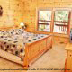 Large cozy bedrrom in cabin 220 (Mountain Hideaway), in Pigeon Forge, Tennessee. 