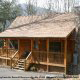 Front outside view of cabin 222 (Robins Nest), in Pigeon Forge, Tennessee. 