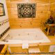 Private Jacuzzi View of Cabin 223 (Youngs Hideaway) at Eagles Ridge Resort at Pigeon Forge, Tennessee.