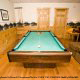 Game Room with Pool Table in Cabin 223 (Youngs Hideaway) at Eagles Ridge Resort at Pigeon Forge, Tennessee.