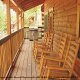Front Porch View of Cabin 228 (Lockers Lodge) at Eagles Ridge Resort at Pigeon Forge, Tennessee.