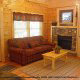 Living Room View of Cabin 228 (Lockers Lodge) at Eagles Ridge Resort at Pigeon Forge, Tennessee.