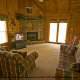 Living Room View of Cabin 23 (Smoky Memories) at Eagles Ridge Resort at Pigeon Forge, Tennessee.