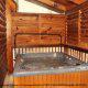 Hot Tub on Deck in Cabin 231 (Treasure Mountain) at Eagles Ridge Resort at Pigeon Forge, Tennessee.