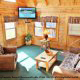 Living Room View of Cabin 231 (Treasure Mountain) at Eagles Ridge Resort at Pigeon Forge, Tennessee.