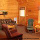 Living Room View of Cabin 232 (Mountain Spirits) at Eagles Ridge Resort at Pigeon Forge, Tennessee.