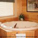 Private jacuzzi tub in cabin 234 (Dancing Bear Lodge) at Eagles Ridge Resort at Pigeon Forge, Tennessee.