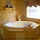 Private jacuzzi tub in cabin 241 (Eagle Crest Lodge) at Eagles Ridge Resort at Pigeon Forge, Tennessee.