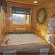 Private jacuzzi in cabin 244 (Blackhawk Hideaway) , in Pigeon Forge, Tennessee.