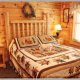 Bedroom View of Cabin 245 (Almost Heaven) at Eagles Ridge Resort at Pigeon Forge, Tennessee.