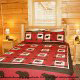 Country bedroom in cabin 246 (The Getaway) , in Pigeon Forge, Tennessee.
