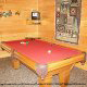 Game room with pool table in cabin 246 (The Getaway) , in Pigeon Forge, Tennessee.