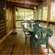 Front deck in cabin 252 (Coal Miners Daughter) at Eagles Ridge Resort at Pigeon Forge, Tennessee.