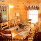 Country dinging room in cabin 253 (Mt Richmond) at Eagles Ridge Resort at Pigeon Forge, Tennessee.