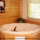Private jacuzzi tub in cabin 253 (Mt Richmond) at Eagles Ridge Resort at Pigeon Forge, Tennessee.