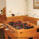 Game room with foosball table in cabin 254 (Hibernation Hideaway) at Eagles Ridge Resort at Pigeon Forge, Tennessee.