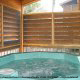 Hot Tub on Deck in Cabin 256 (Smoky Mountain Top) at Eagles Ridge Resort at Pigeon Forge, Tennessee.