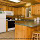 Kitchen Bar View of Cabin 257 (Mountain Charm) at Eagles Ridge Resort at Pigeon Forge, Tennessee.