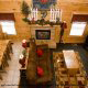 Living Room View of Cabin 257 (Mountain Charm) at Eagles Ridge Resort at Pigeon Forge, Tennessee.