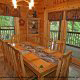 Country dining room in cabin 258 (Sweet Memories) at Eagles Ridge Resort at Pigeon Forge, Tennessee.