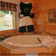 Private jacuzzi in cabin 258 (Sweet Memories) at Eagles Ridge Resort at Pigeon Forge, Tennessee.